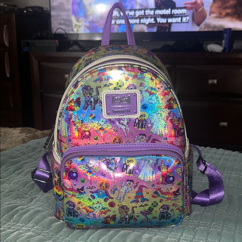 Loungefly Iridescent Backpack with Halloween Design